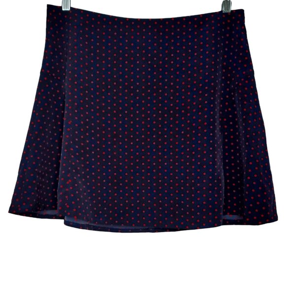 The Limited Womens Skirt Size Large A-Line Line Polka Dot Blue Red - Picture 1 of 4